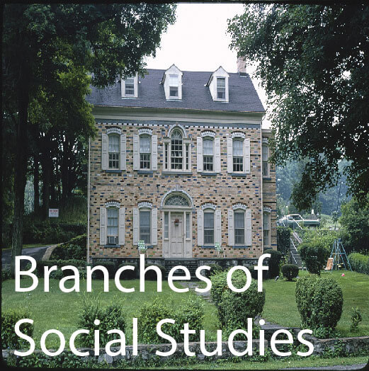 The 4 main branches of social studies are history, geography, civics and government, and economics. Other types of social studies include anthropology, sociology, and culture.